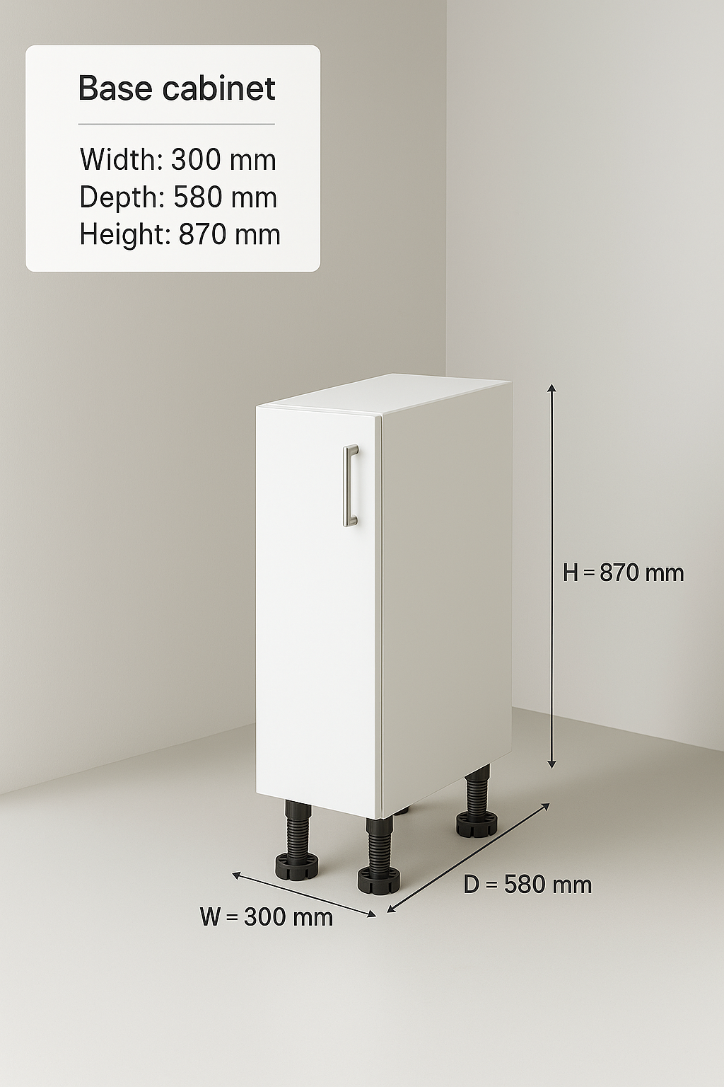 Base cabinet 300 mm