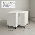 Corner cabinet 900 x 900 mm