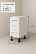 Drawer cabinet 300 mm