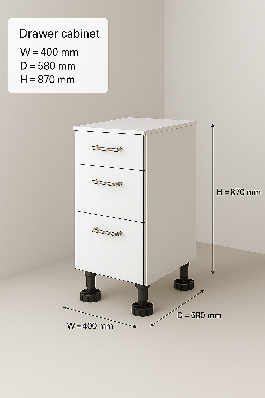 Drawer cabinet 400 mm