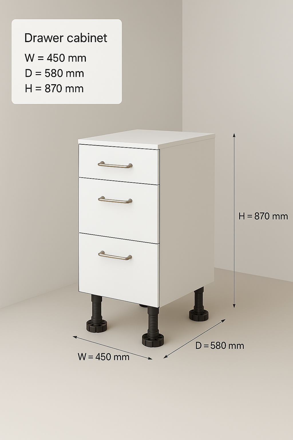Drawer cabinet 450 mm
