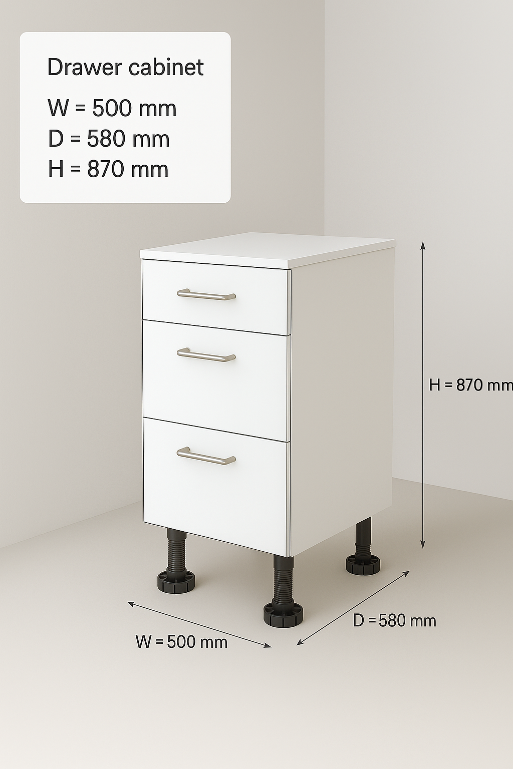 Drawer cabinet 500 mm