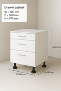 Drawer cabinet 700 mm
