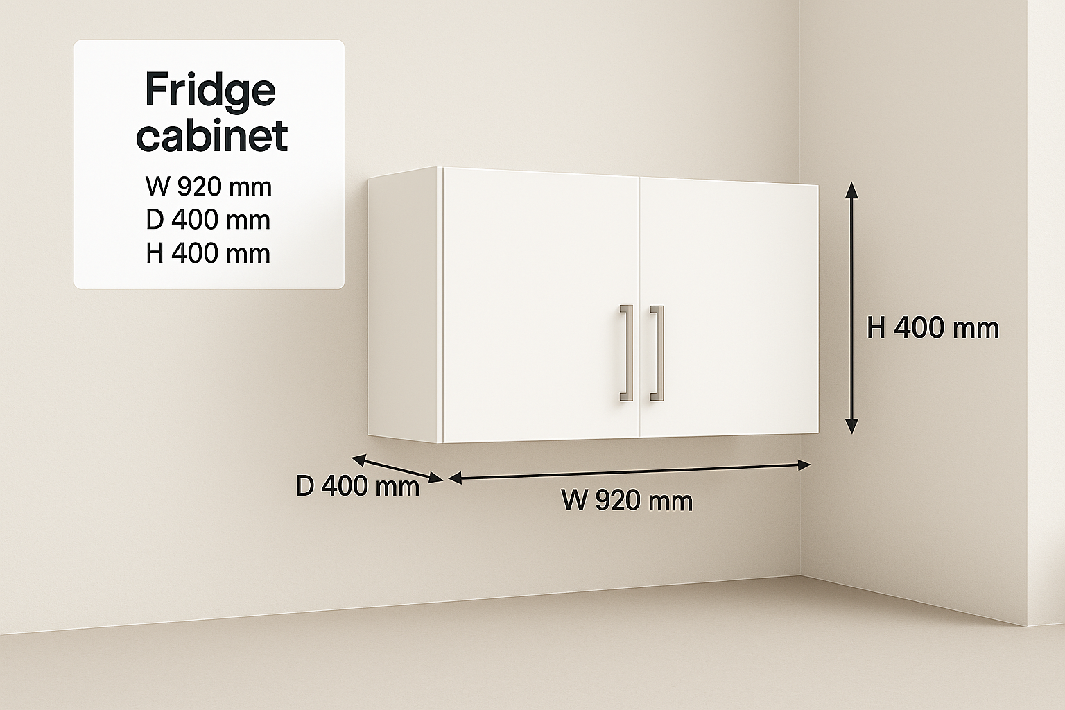 Fridge cabinet 920 mm