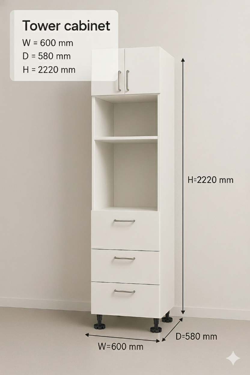 Tower cabinet 600 mm