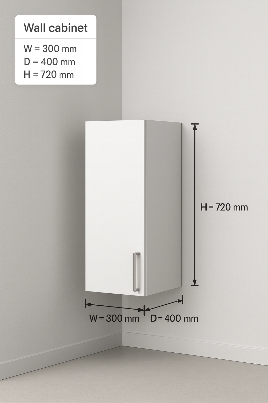 Wall cabinet 300 mm