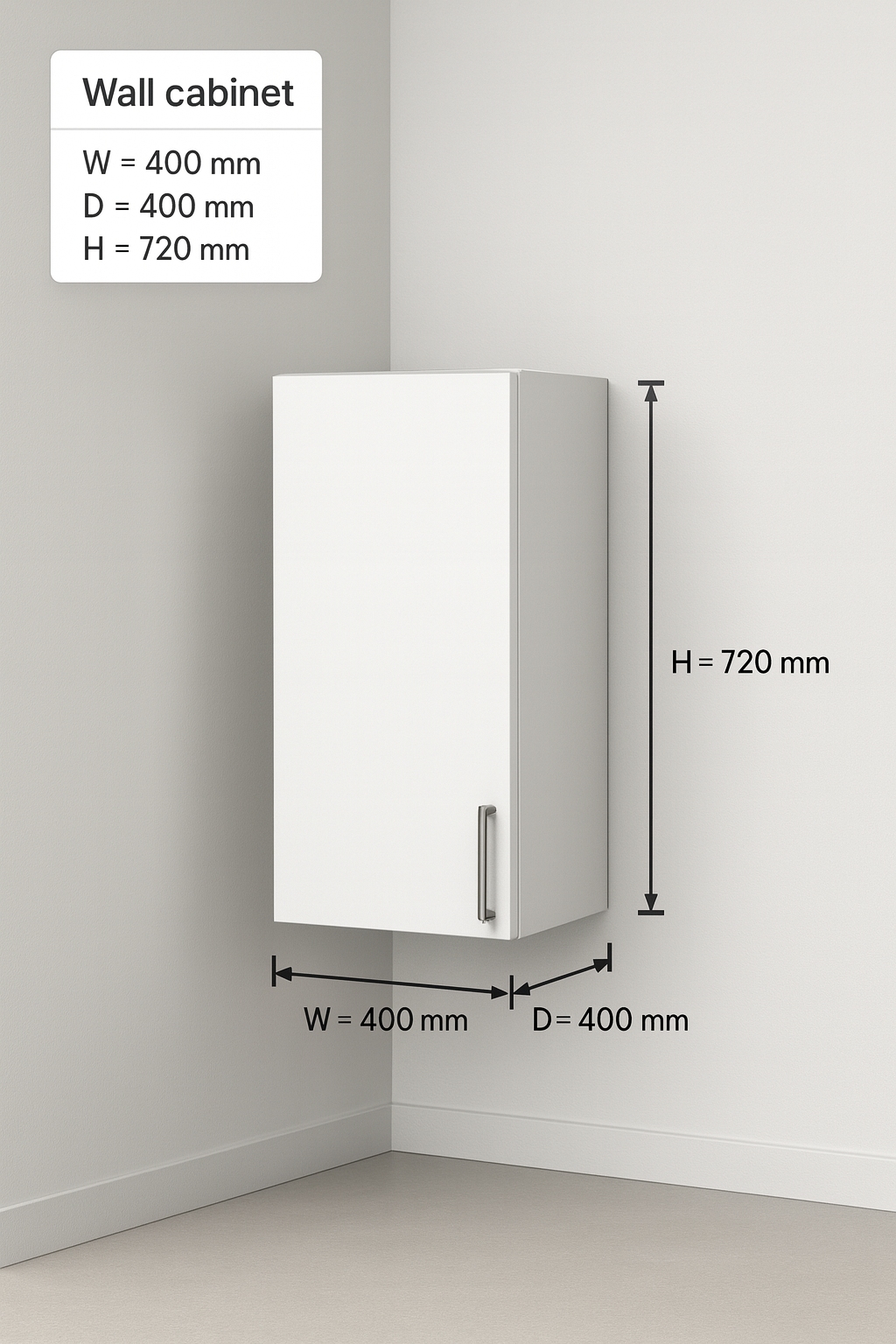 Wall cabinet 400 mm