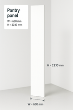 Pantry End Panel - 1 Long Edge Taped
