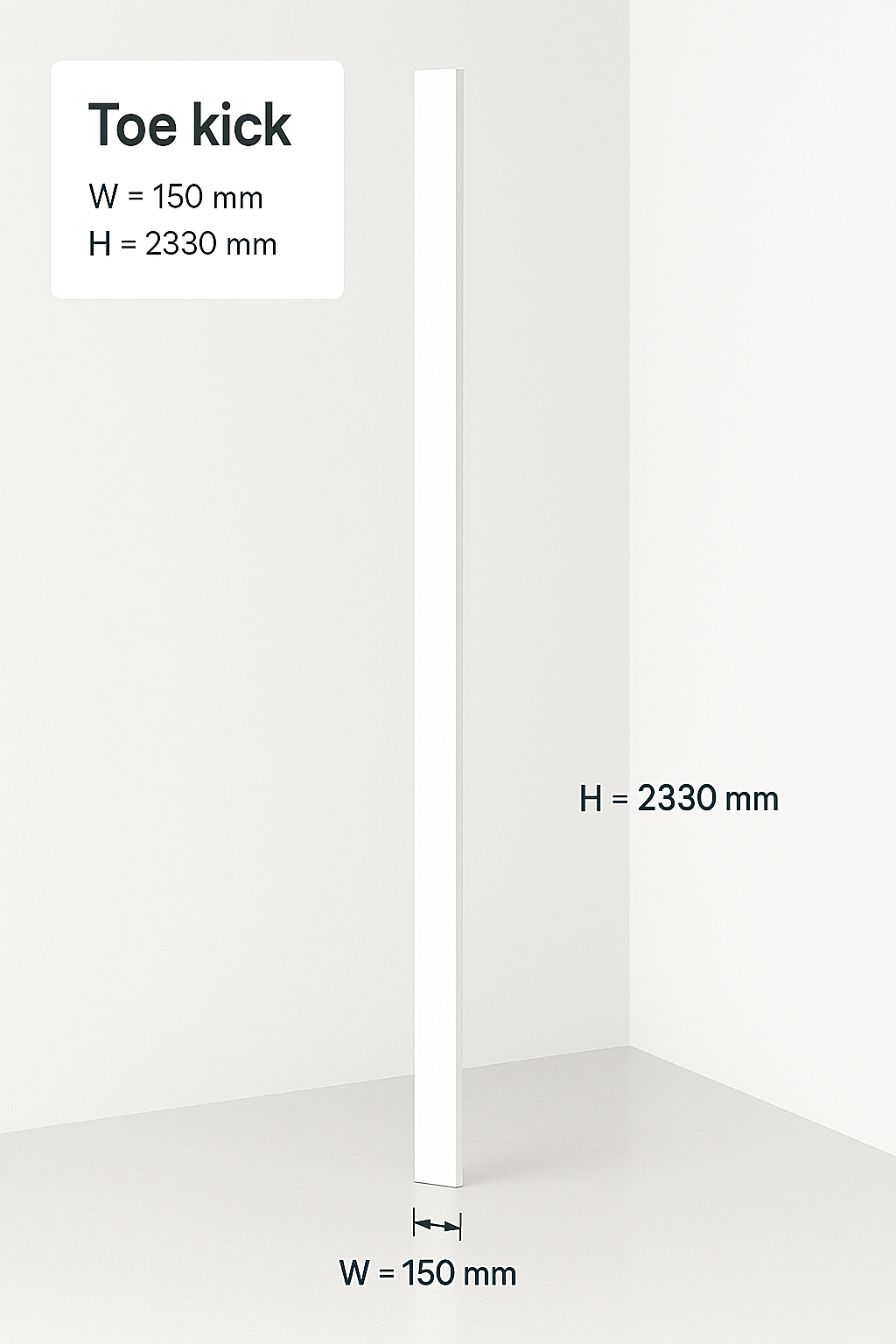 Toe Kick Plinth - 1 Long Edge Taped